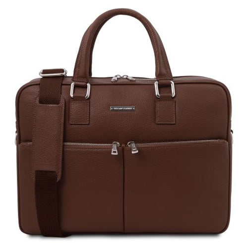 Treviso - Leather laptop briefcase